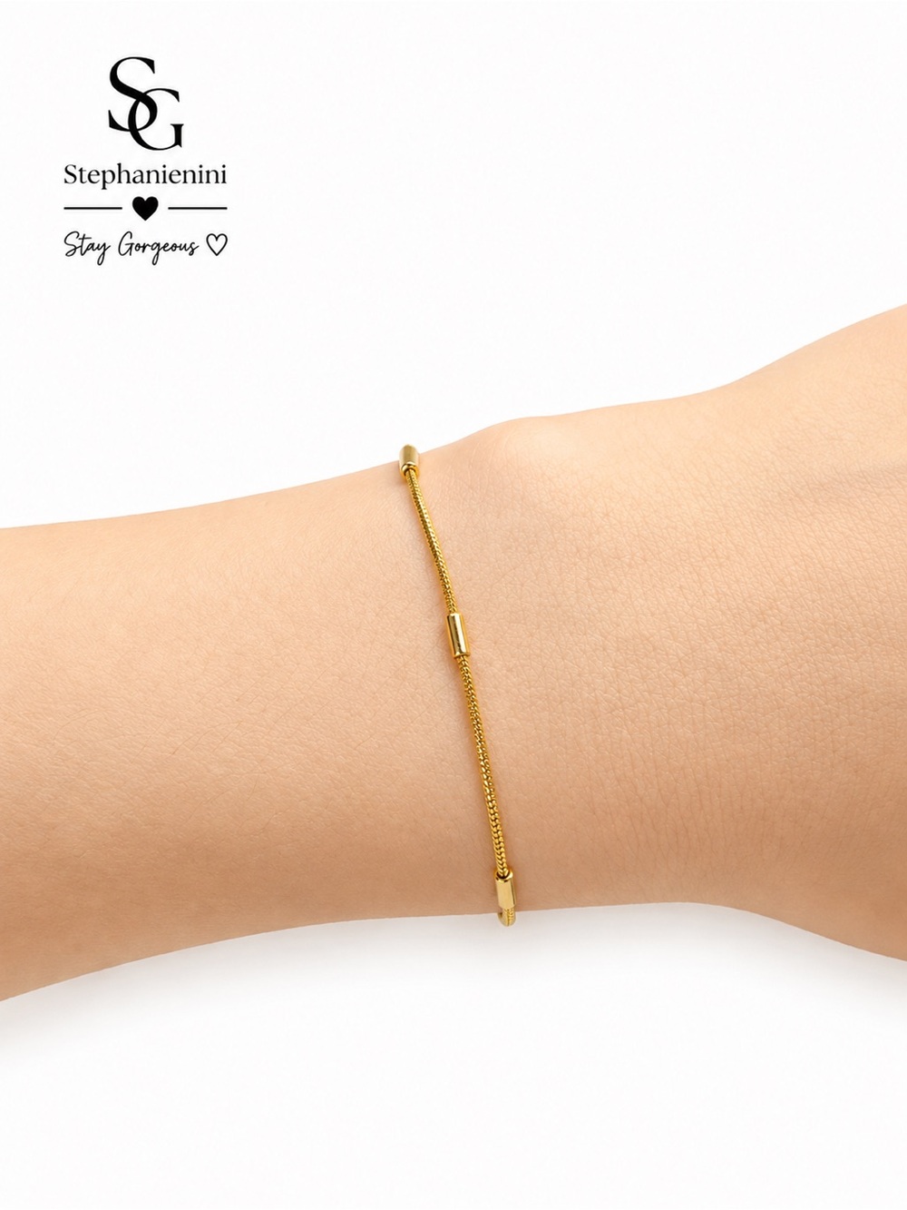 Gold Minimalist Sliding Bracelet - Gold Women's Jewelry